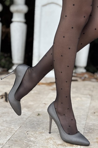 Hillar Platin Saten Stiletto Ayakkabı Hillar Platin Saten Stiletto Ayakkabı