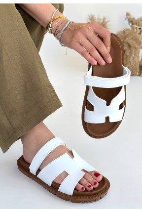 Kooni Beyaz Cilt Terlik Kooni Beyaz Cilt Terlik