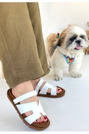 Kooni Beyaz Cilt Terlik Kooni Beyaz Cilt Terlik