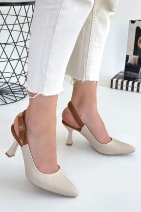 Toran Bej Cilt Topuklu Ayakkabı Toran Bej Cilt Topuklu Ayakkabı