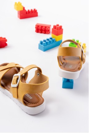 Alvin Sarı Cilt Kemerli Sandalet Alvin Sarı Cilt Kemerli Sandalet