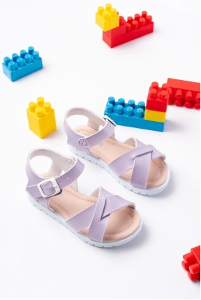 Alvin Lila Cilt Kemerli Sandalet