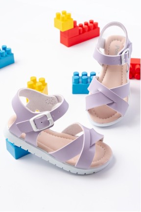 Alvin Lila Cilt Kemerli Sandalet