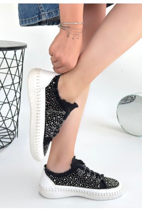 Guji Siyah Kot Bağcıklı Spor Ayakkabı Guji Siyah Kot Bağcıklı Spor Ayakkabı