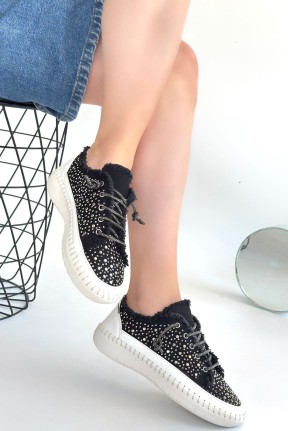 Guji Siyah Kot Bağcıklı Spor Ayakkabı Guji Siyah Kot Bağcıklı Spor Ayakkabı