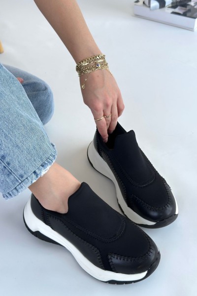 Kendy Siyah Cilt Spor Ayakkabı Kendy Siyah Cilt Spor Ayakkabı