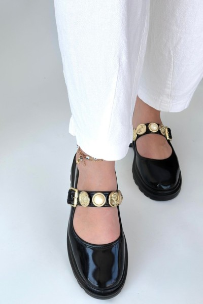 Okira Siyah Rugan Oxford Ayakkabı