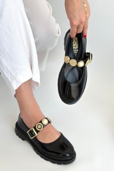 Okira Siyah Rugan Oxford Ayakkabı