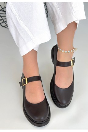 Yokox Kahverengi Cilt Oxford Ayakkabı Yokox Kahverengi Cilt Oxford Ayakkabı