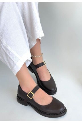 Yokox Kahverengi Cilt Oxford Ayakkabı Yokox Kahverengi Cilt Oxford Ayakkabı