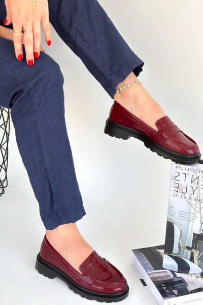 Narli Bordo Rugan Oxford Ayakkabı Narli Bordo Rugan Oxford Ayakkabı