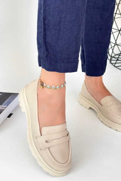 Narli Bej Cilt Oxford Ayakkabı Narli Bej Cilt Oxford Ayakkabı