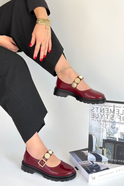 Okira Bordo Rugan Oxford Ayakkabı Okira Bordo Rugan Oxford Ayakkabı