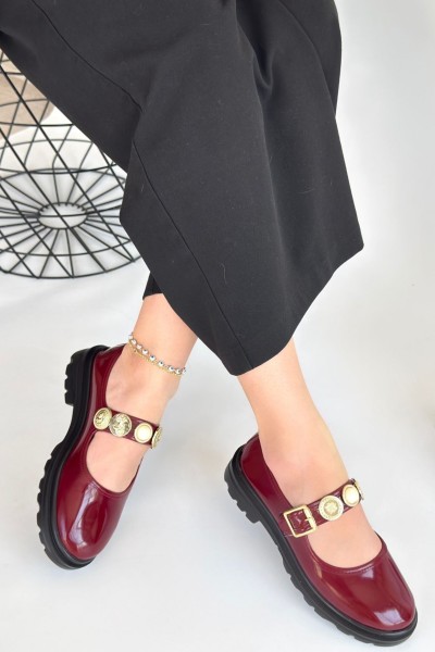 Okira Bordo Rugan Oxford Ayakkabı Okira Bordo Rugan Oxford Ayakkabı