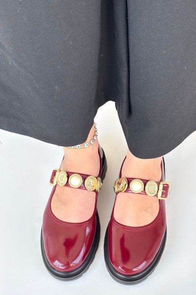 Okira Bordo Rugan Oxford Ayakkabı Okira Bordo Rugan Oxford Ayakkabı