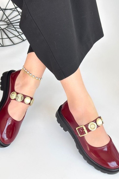 Okira Bordo Rugan Oxford Ayakkabı Okira Bordo Rugan Oxford Ayakkabı