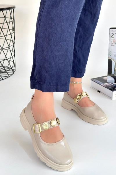 Okira Bej Rugan Oxford Ayakkabı Okira Bej Rugan Oxford Ayakkabı