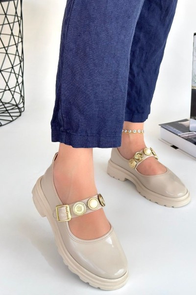 Okira Bej Rugan Oxford Ayakkabı Okira Bej Rugan Oxford Ayakkabı