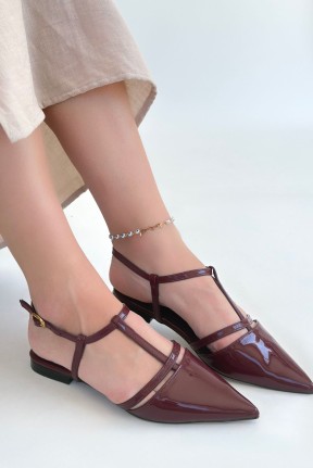 Canca Bordo Rugan Babet Ayakkabı Canca Bordo Rugan Babet Ayakkabı