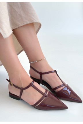 Canca Bordo Rugan Babet Ayakkabı Canca Bordo Rugan Babet Ayakkabı