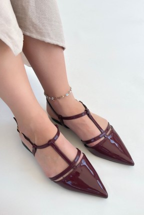 Canca Bordo Rugan Babet Ayakkabı Canca Bordo Rugan Babet Ayakkabı