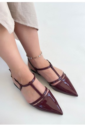 Canca Bordo Rugan Babet Ayakkabı Canca Bordo Rugan Babet Ayakkabı