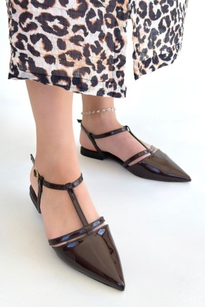 Canca Kahverengi Rugan Babet Ayakkabı Canca Kahverengi Rugan Babet Ayakkabı