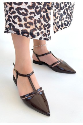 Canca Kahverengi Rugan Babet Ayakkabı Canca Kahverengi Rugan Babet Ayakkabı