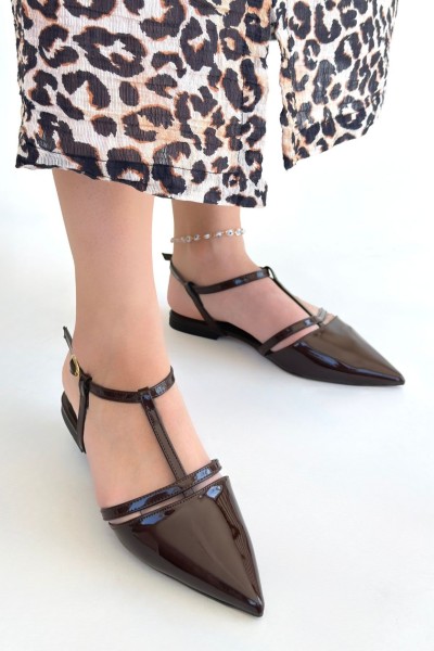 Canca Kahverengi Rugan Babet Ayakkabı Canca Kahverengi Rugan Babet Ayakkabı