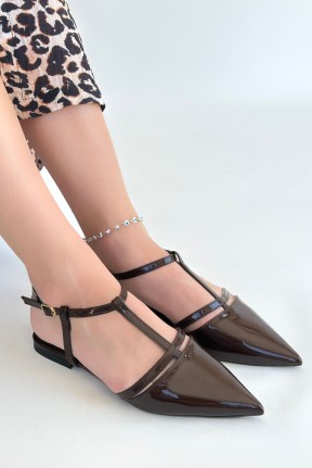 Canca Kahverengi Rugan Babet Ayakkabı Canca Kahverengi Rugan Babet Ayakkabı