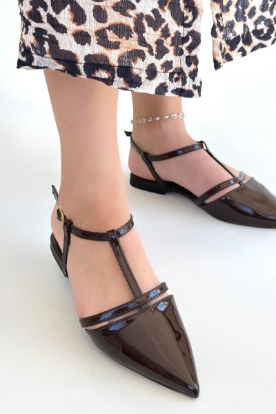 Canca Kahverengi Rugan Babet Ayakkabı Canca Kahverengi Rugan Babet Ayakkabı