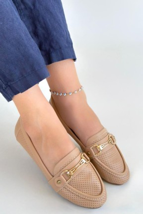 Rain Nude Cilt Babet Ayakkabı Rain Nude Cilt Babet Ayakkabı