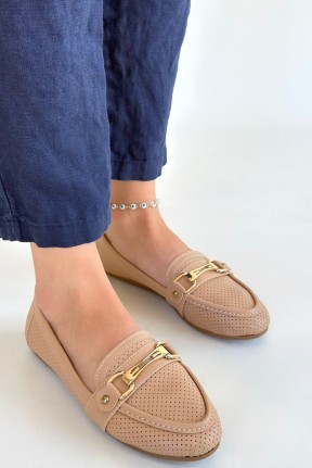 Rain Nude Cilt Babet Ayakkabı Rain Nude Cilt Babet Ayakkabı