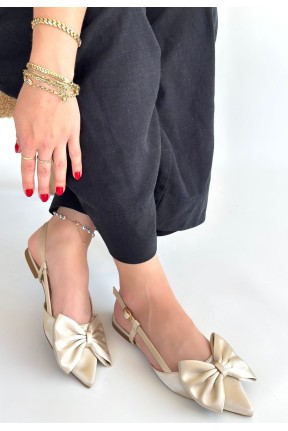 Cenya Bej Saten Babet Ayakkabı Cenya Bej Saten Babet Ayakkabı