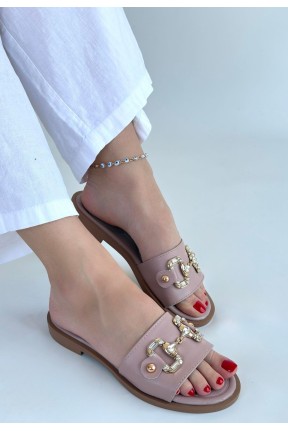 Toha Pudra Cilt Tokalı Terlik Toha Pudra Cilt Tokalı Terlik