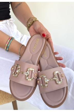 Toha Pudra Cilt Tokalı Terlik Toha Pudra Cilt Tokalı Terlik