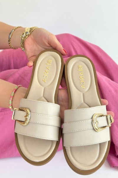 Orja Bej Cilt Terlik Orja Bej Cilt Terlik