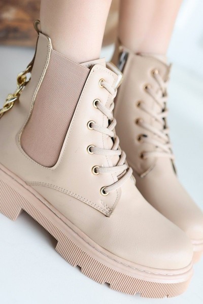 Harte Nude Cilt Bağcıklı Bot