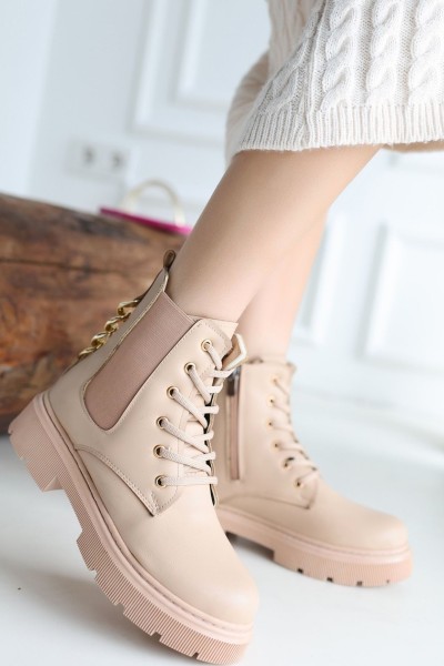 Harte Nude Cilt Bağcıklı Bot