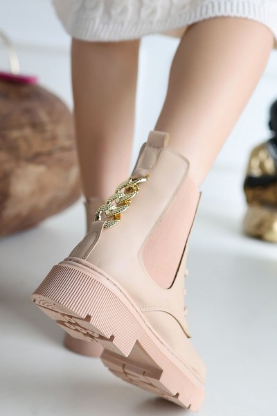 Harte Nude Cilt Bağcıklı Bot