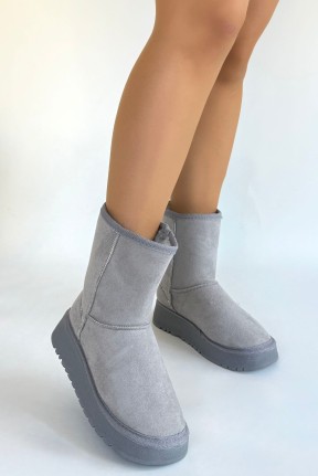 Sophia Gri Süet Bot Sophia Gri Süet Bot