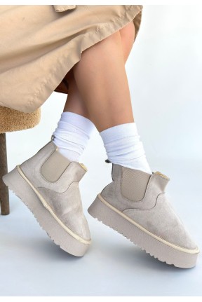 Vision Bej Süet Yandan Lastikli Bot Vision Bej Süet Yandan Lastikli Bot