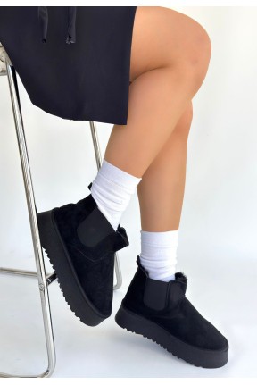 Vision Siyah Süet Yandan Lastikli Bot Vision Siyah Süet Yandan Lastikli Bot