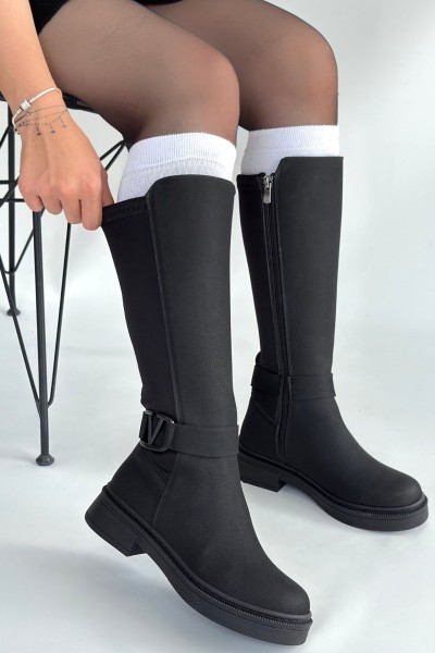 Diona Siyah Nubuk Çizme Diona Siyah Nubuk Çizme