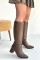 Roksa Acı Kahvei Cilt Topuklu Çizme Roksa Acı Kahvei Cilt Topuklu Çizme