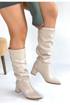 Pitay Ten Cilt Topuklu Çizme Pitay Ten Cilt Topuklu Çizme