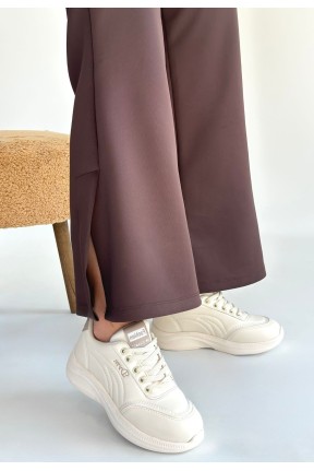 Yejja Bej Cilt Bağcıklı Spor Ayakkabı Yejja Bej Cilt Bağcıklı Spor Ayakkabı