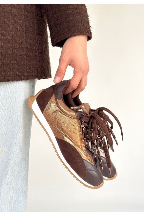 Ranu Kahverengi Cilt Paraşüt Detaylı Bağcıklı Spor Ayakkabı Ranu Kahverengi Cilt Paraşüt Detaylı Bağcıklı Spor Ayakkabı