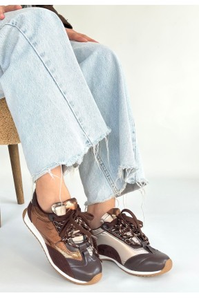 Ranu Kahverengi Cilt Paraşüt Detaylı Bağcıklı Spor Ayakkabı Ranu Kahverengi Cilt Paraşüt Detaylı Bağcıklı Spor Ayakkabı