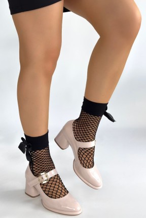 Weys Bej Rugan Topuklu Ayakkabı Weys Bej Rugan Topuklu Ayakkabı